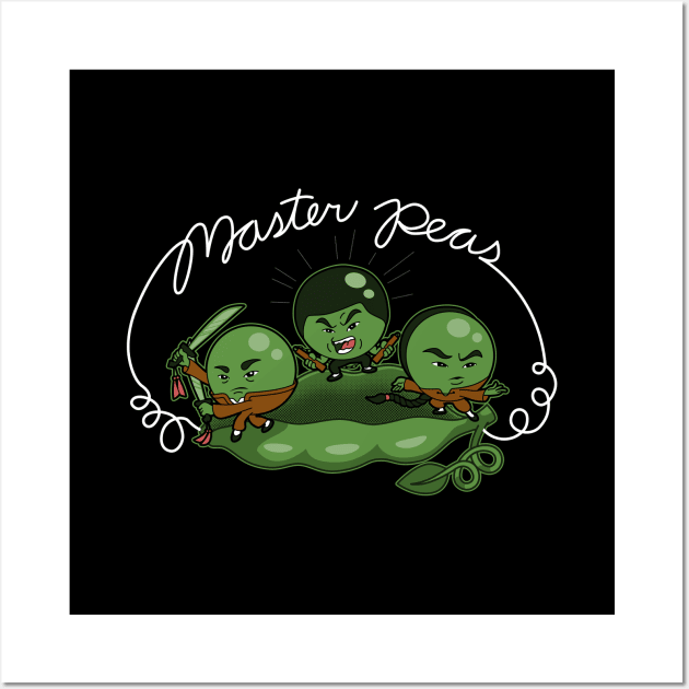 Cute Kung-fu Masters Bruce Lee Ip Man  Wong Fei Hong Vegan Peas Cute Martial Arts Masters Cartoon Wall Art by BoggsNicolas